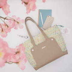 トートバッグ きれいめ アラフォー女性にオススメ  マルチカラーのファンシーツイード編