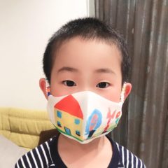 シルクのマスク！子供用マスクを製作中