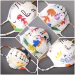 お絵描き柄 シルクマスク