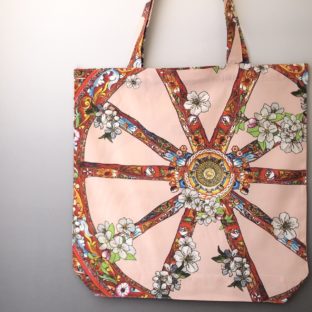 オリジナルECOバッグ　ピッチューラ(Pittura) シリーズ 車輪　ピンク