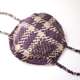 《ヴァレンティノ生地使用》シルク100%なめらかマスク　モダンパープル