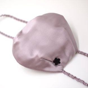 シルク100%なめらかマスク　無地　スタイリッシュ パープル